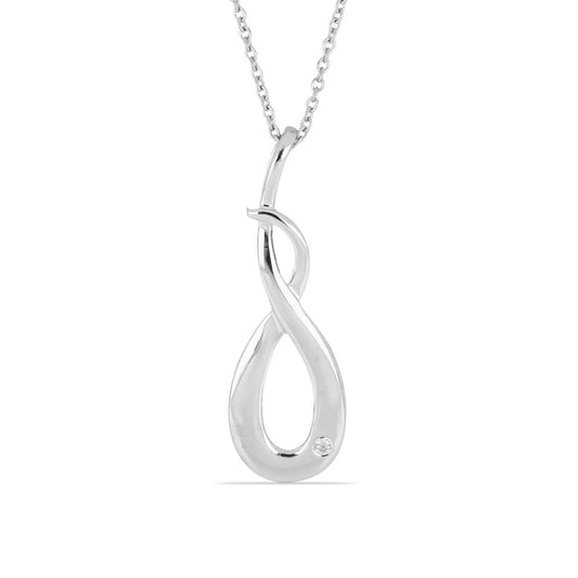 INFINITY DROP NECKLACE - STERLING SILVER