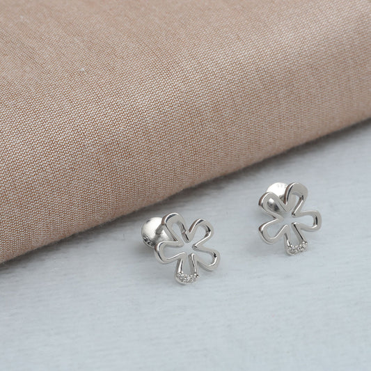 OPEN STAR EARRINGS - STERLING SILVER