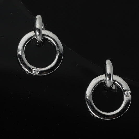 DOUBLE CIRCLE EARRINGS - STERLING SILVER