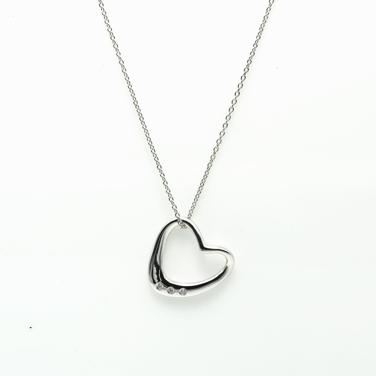 TILTED DREAM HEART NECKLACE - STERLING SILVER