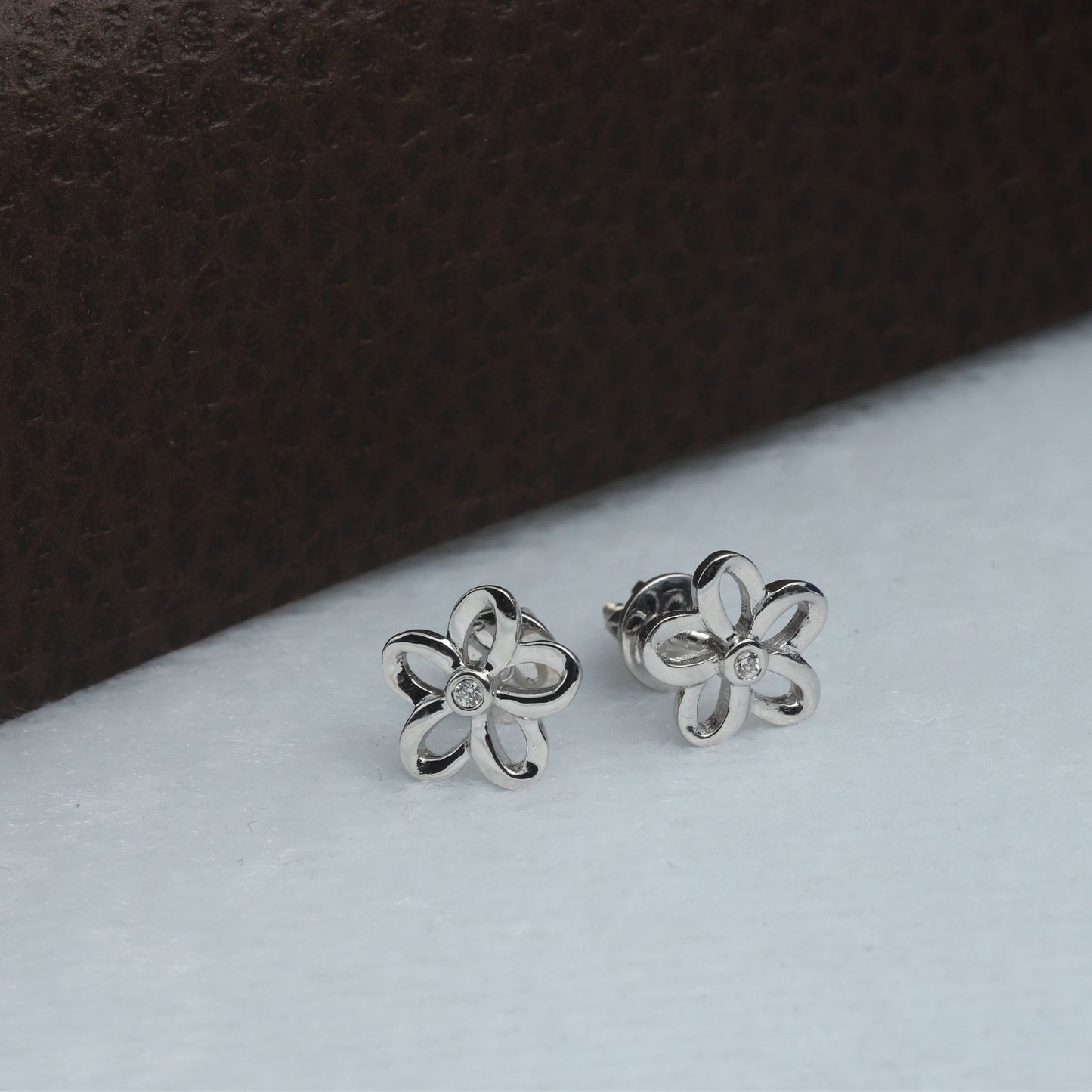 OPEN FLOWER EARRINGS - STERLING SILVER