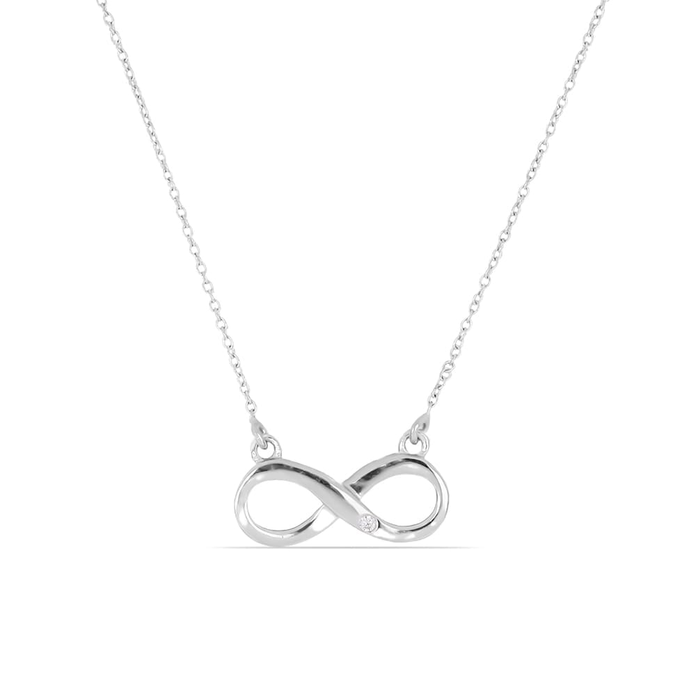 SPARKLING INFINITY NECKLACE - STERLING SILVER
