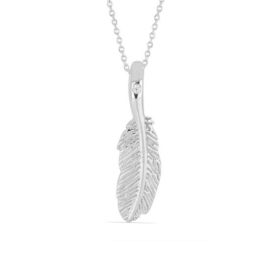 FEATHER NECKLACE - STERLING SILVER