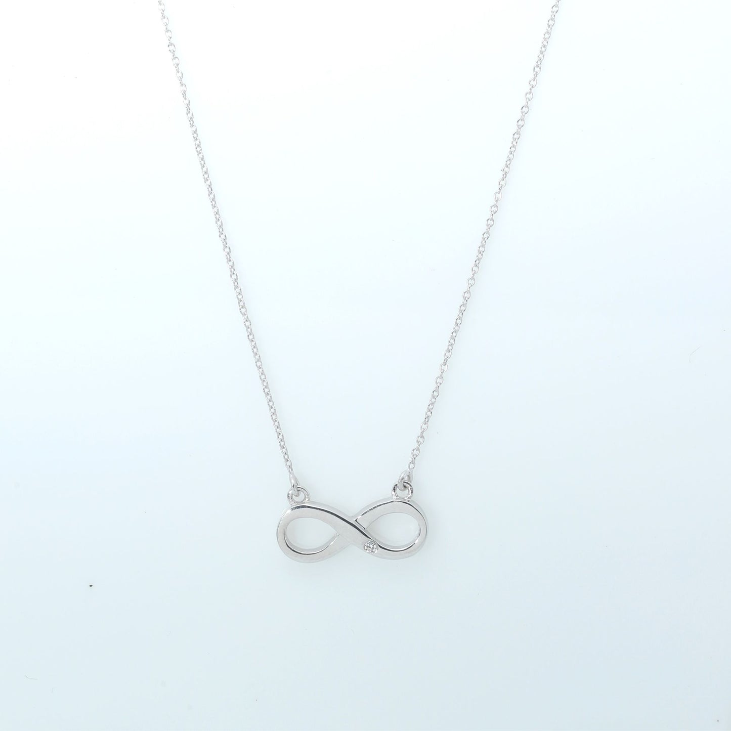 SPARKLING INFINITY NECKLACE - STERLING SILVER